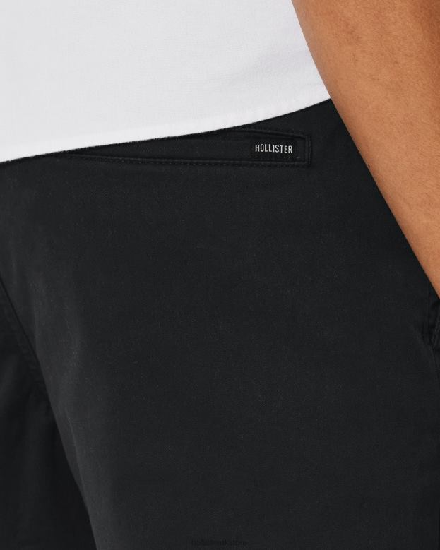 Bottoms Hollister Men Twill Jogger Shorts 9\\ 488201148 Black